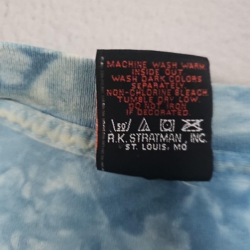 VTG Harley Davidson T Shirt Blue‎ Aloha AOP Chick's Albuquerque USA Made XL RARE - Picture 6 of 9